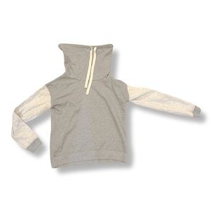 Two-Toned Cowl Neck Hoodie